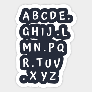 funny alphabet wall Sticker